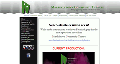 Desktop Screenshot of marshalltowncommunitytheatre.org