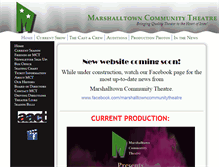 Tablet Screenshot of marshalltowncommunitytheatre.org